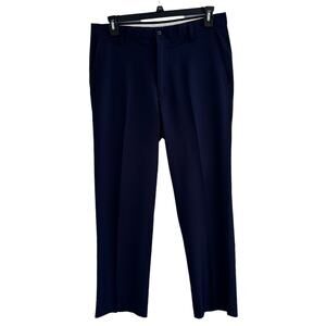 FootJoy FJ Mens 30x34 Performance Flat Front Slacks Golf Pants Navy Blue